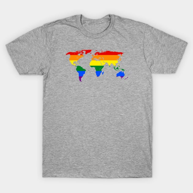 Rainbow World T-Shirt by Kayelle Allen